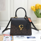 Black Brown Daily Letters Patchwork Bags
