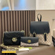 Black Daily Letters Patchwork Chains Contrast Adjustable Bags