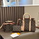 Apricot Casual Letters Patchwork Zipper Contrast Bags