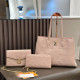 Pink Daily Letters Chains Zipper Embossed Bags