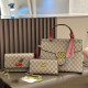 Khaki Casual Letters fruit Metal Accessories Trim Bags