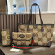 Khaki Street Letters Patchwork Contrast Bags
