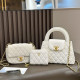 White Celebrities Letters Metal Accessories Trim Texture Bags