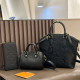 Black Daily Letters Zipper Embossed Bags