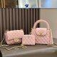Pink Celebrities Letters Metal Accessories Trim Texture Bags