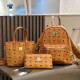 Orange Daily Letters Patchwork Zipper Bags