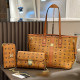 Orange Casual Letters Patchwork Chains Contrast Bags