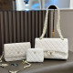 White Daily Letters Metal Accessories Trim Texture Bags