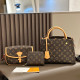 Orange Casual Letters Patchwork Contrast Bags