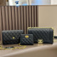 Black Daily Letters Metal Accessories Trim Texture Bags