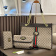 khaki Brown Street Print Letters Metal Accessories Trim Bags