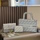 White Blue Casual Letters Patchwork Contrast Bags