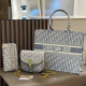White Blue Daily Letters Patchwork Contrast Bags