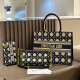 Blue Black Casual Letters Patchwork Zipper Contrast Bags