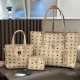 Shallow Yellow Daily Letters Patchwork Zipper Contrast Bags