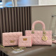 Pink Daily Letters Metal Accessories Trim Texture Bags