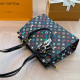 Black Casual Letters Gradient Zipper Contrast Bags
