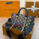 Black Casual Letters Gradient Zipper Contrast Bags