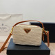 Apricot Vacation Solid Color Zipper Weave Contrast Bags