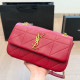 Red Casual Letters Chains Texture Bags