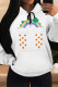 Multicolor Casual Graffiti Print Letters Draw String Pocket Hooded Tops