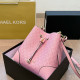 Pink Daily Letters Draw String Patchwork Bags