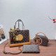 Brown Casual Letters Patchwork Zipper Contrast Bags