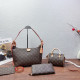 Brown Daily Letters Patchwork Zipper Bags