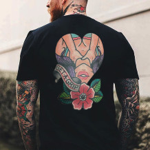 Black GET A GRIP PRINTED MEN'S T-SHIRT