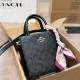 Black Brown Casual Letters Patchwork Contrast Bags