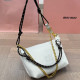 White Casual Letters Embroidered Zipper Bags