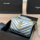 Silver Daily Letters Metal Accessories Trim Texture Bags
