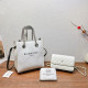 White Casual Letters Patchwork Chains Bags