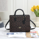 Dark Brown Daily Letters Zipper Bags