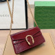 Burgundy Daily Solid Color Metal Accessories Trim Bags