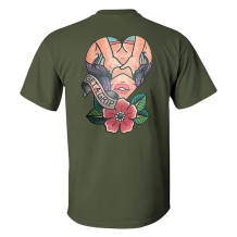 Army Green GET A GRIP PRINTED MEN'S T-SHIRT