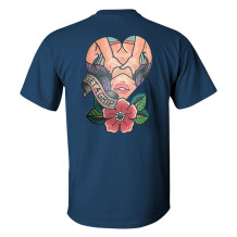 Navy Blue GET A GRIP PRINTED MEN'S T-SHIRT
