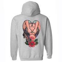 Light Gray GET A GRIP PRINTED MEN'S HOODIE
