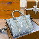Blue Casual Letters Patchwork Zipper Contrast Bags