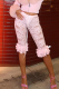 Pink Sexy Solid Color Lace Regular Mid Waist Patchwork Bottoms