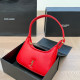 Red Daily Letters Metal Accessories Trim Zipper Bags