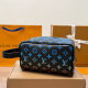 Black Daily Letters Gradient Zipper Bags