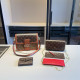 Orange Brown Casual Letters Patchwork Contrast Bags