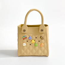 Deep Coffee Casual Cartoon Patchwork Bags