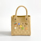 Deep Coffee Casual Cartoon Patchwork Bags