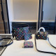 Black Casual Letters Gradient Patchwork Bags