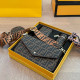 Brown Daily Letters Patchwork Contrast Adjustable Bags