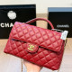 Red Daily Solid Color Patchwork Chains Texture Bags
