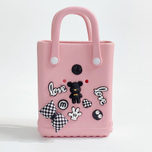 Pink Casual Cartoon Patchwork Bags
