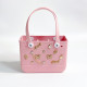 Pink Casual Butterfly Letters Metal Accessories Trim Bags